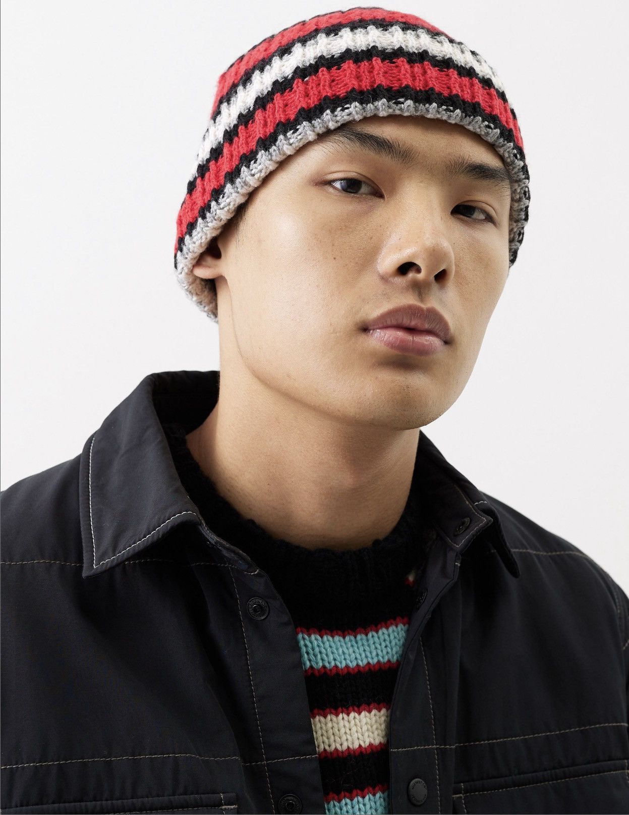 ERL LAST DROP EVER EVER ERL Striped Beanie Size ONE SIZE - 7 Thumbnail