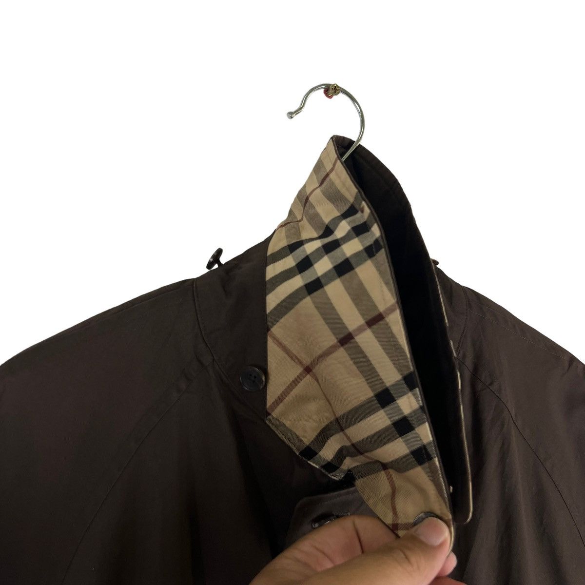 VINTAGE BURBERRY LONDON DOUBLE BREAST LONG JACKET NOVA CHECK