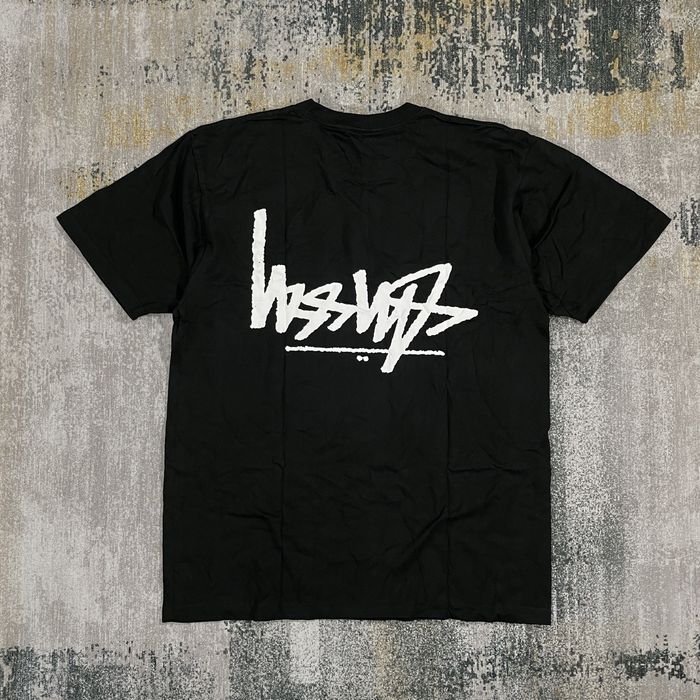 Stussy HYPE FLIPPED STUSSY TSHIRT BLACK | Grailed