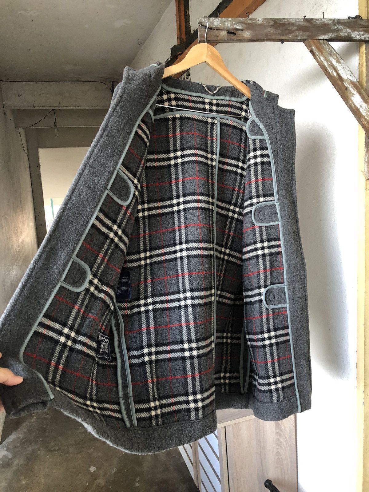 Burberry Vintage Burberry Speciality Nova Check Duffle Coat Size US M / EU 48-50 / 2 - 15 Thumbnail