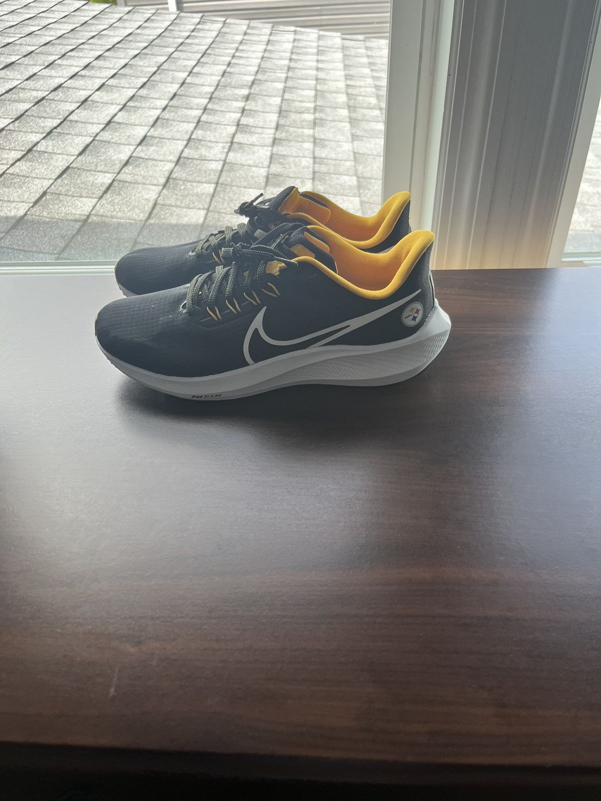 unisex pittsburgh steelers nike white zoom pegasus 37 running shoe