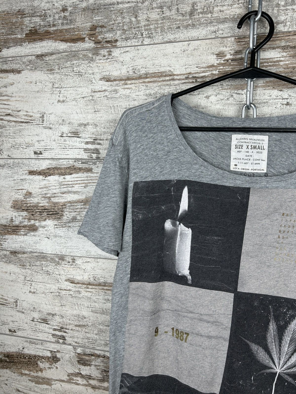 Allsaints Mens AllSaints 1987 ss crew T Shirt luxury tee Size US XS / EU 42 / 0 - 3 Thumbnail