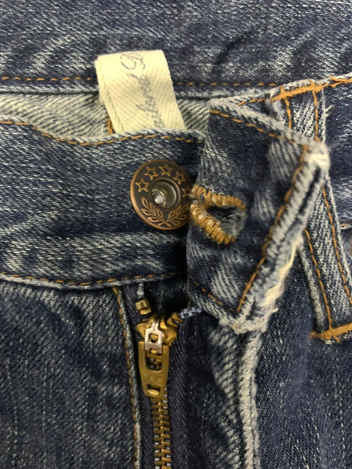 Japanese Brand Vintage Camo Patches Kaihara Jeans Size US 31 - 9 Thumbnail