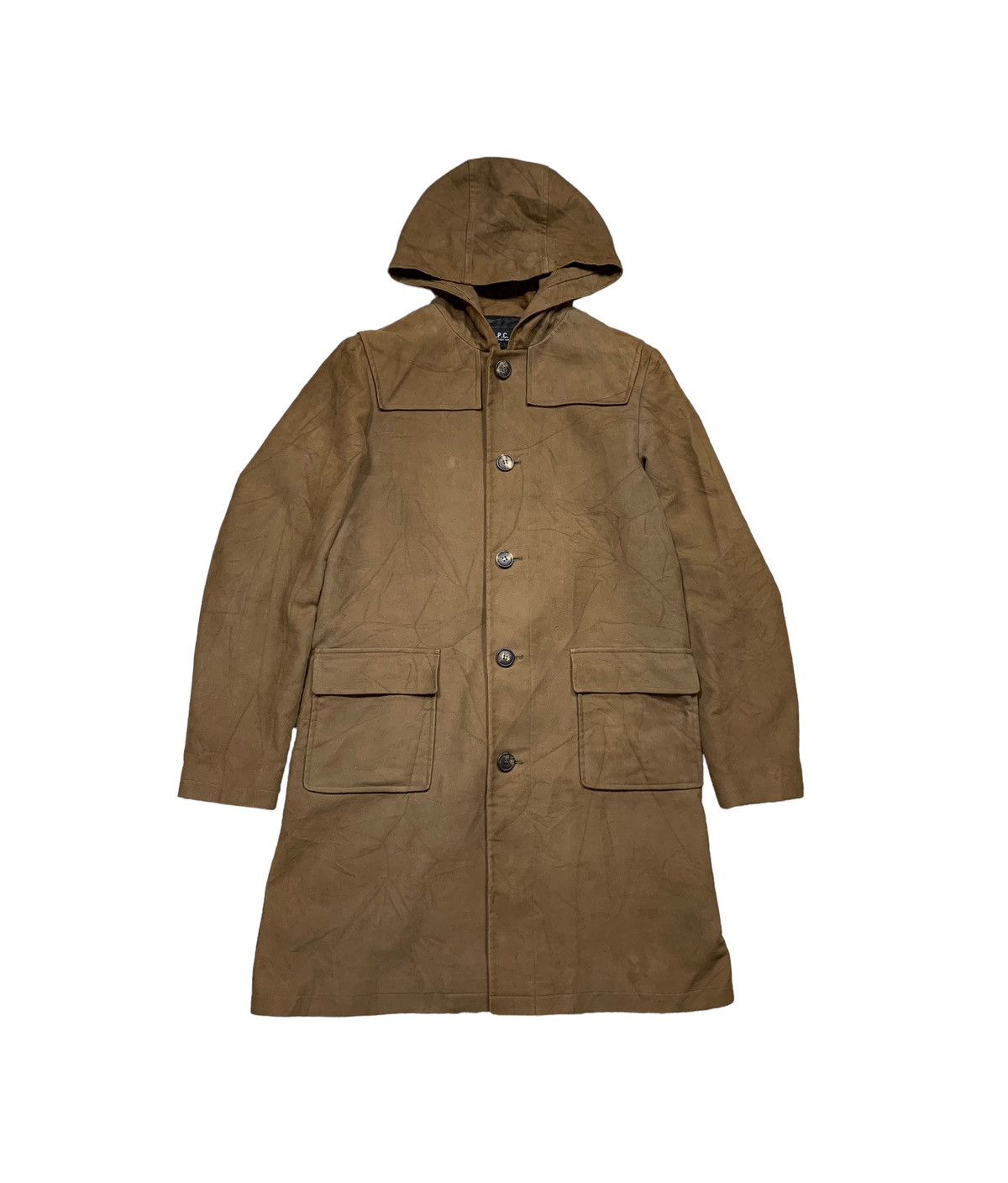 Rare Long Jacket Hooded Multi Pockets