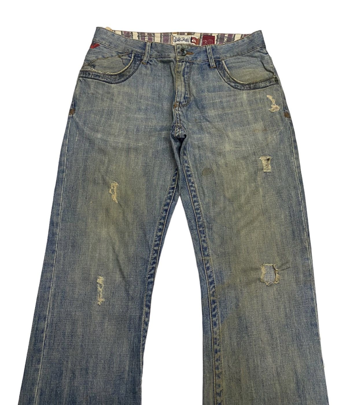 If Six Was Nine 🔥FREEDOM & DIRTY DISTRESSED FLARE DENIM QUIKJEAN Size US 32 / EU 48 - 5 Thumbnail