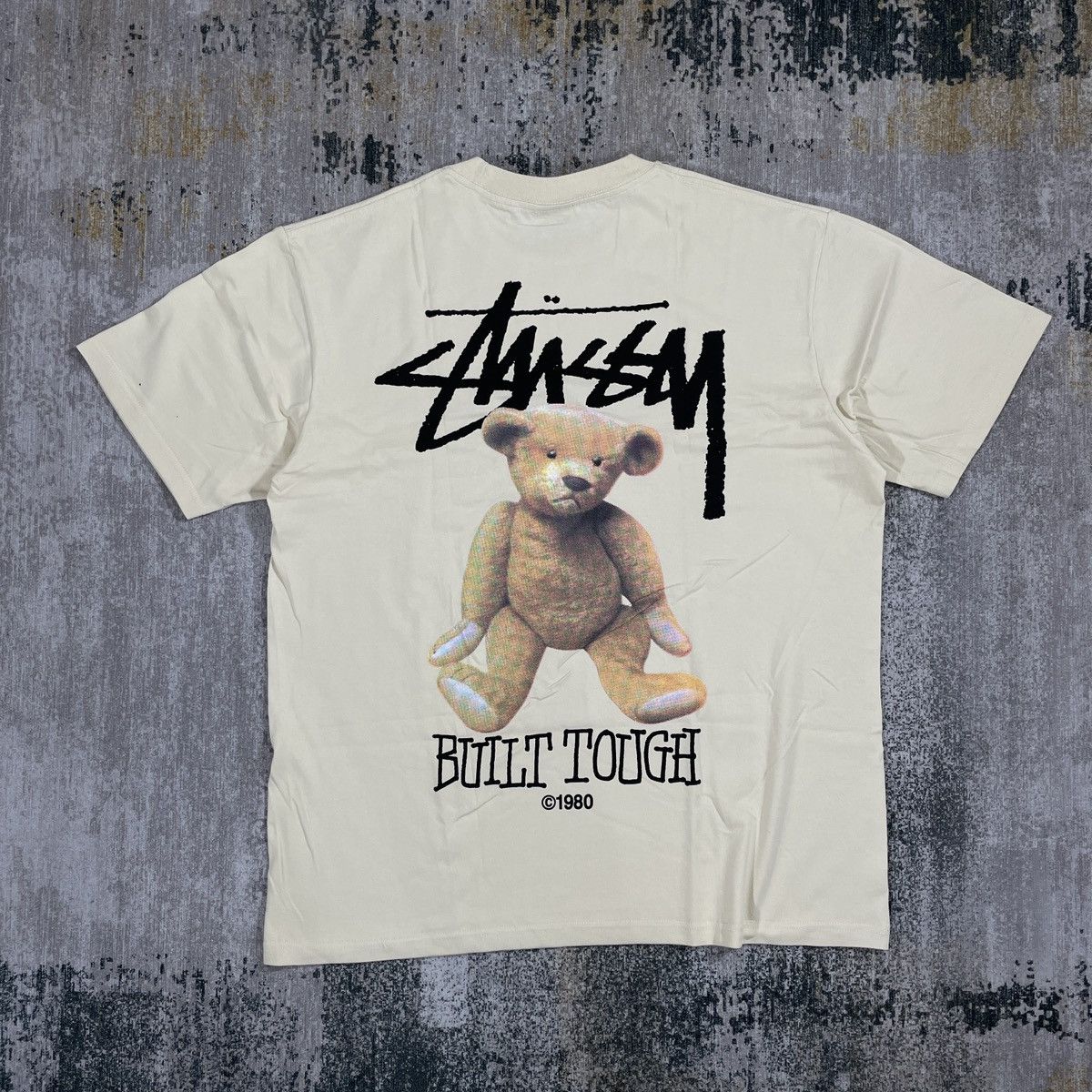 Streetwear × Stussy OG STUSSY BUILT TOUGH TEE PUTTY // L