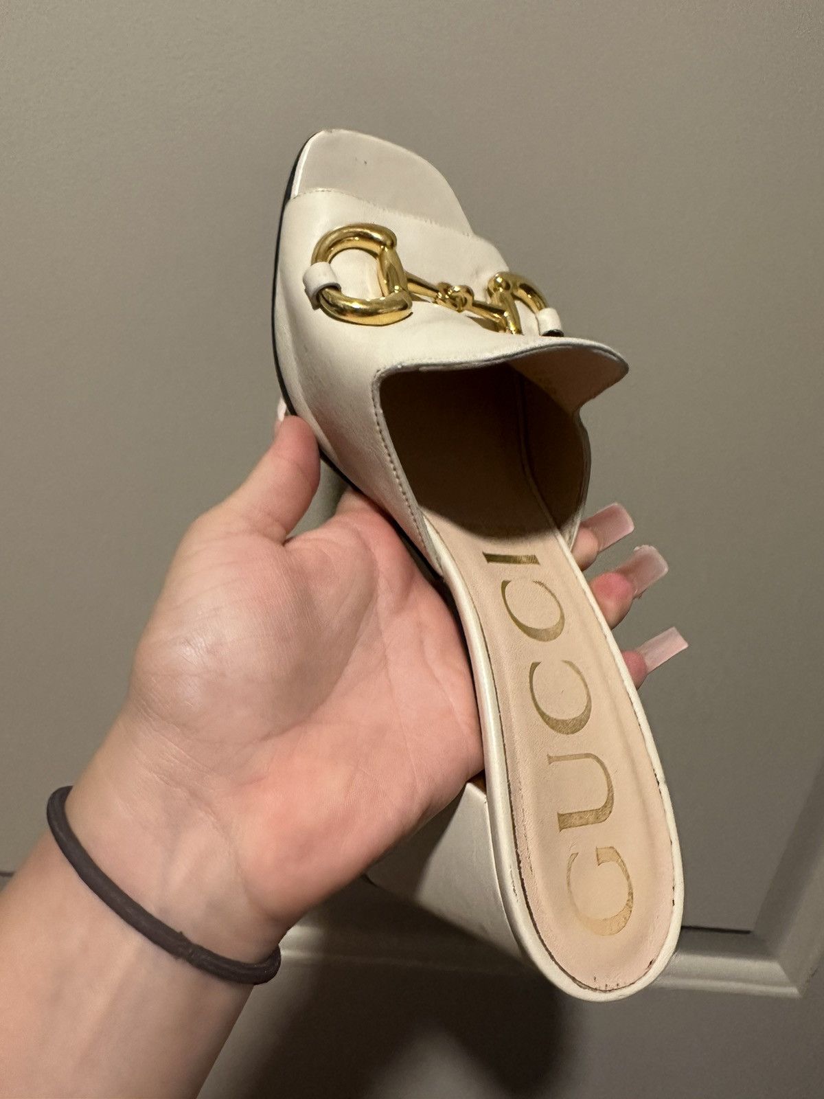 Gucci WOMEN'S SLIDE SANDAL WITH HORSEBIT Size US 7.5 / IT 37.5 - 3 Thumbnail