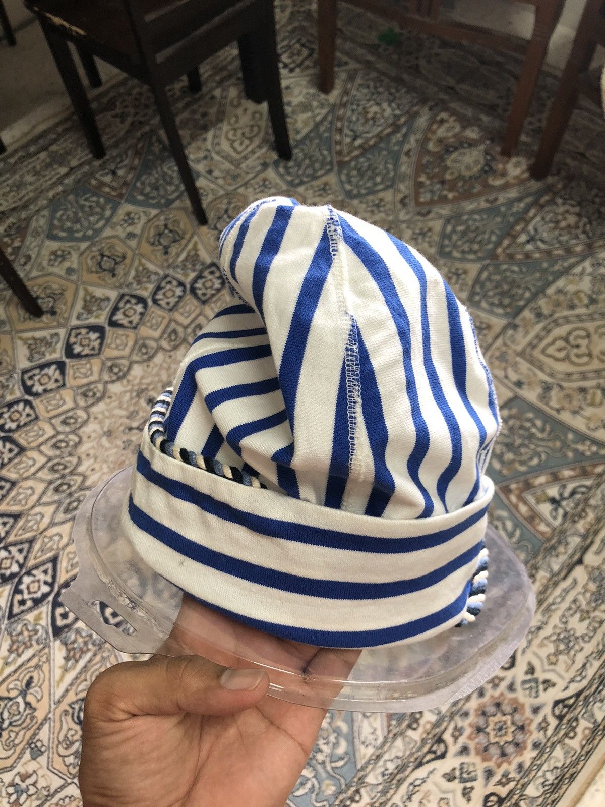 Kapital Vintage Kapital Stripe Blue Beanie Hat Size ONE SIZE - 6 Thumbnail