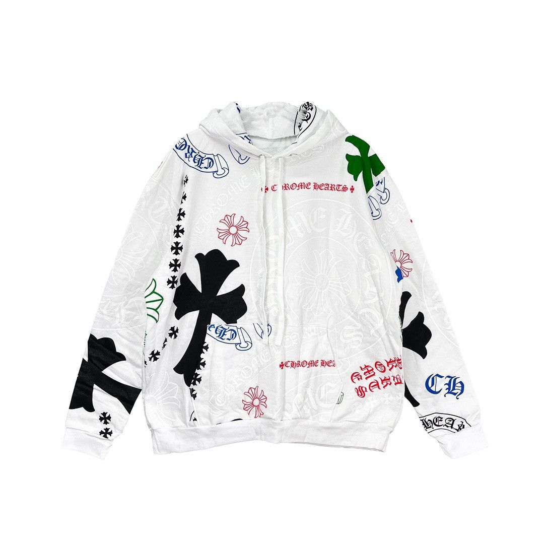 Chrome Hearts Chrome Hearts Multi Logo Exclusive Pullover Hoodie Size US XL / EU 56 / 4 - 1 Thumbnail