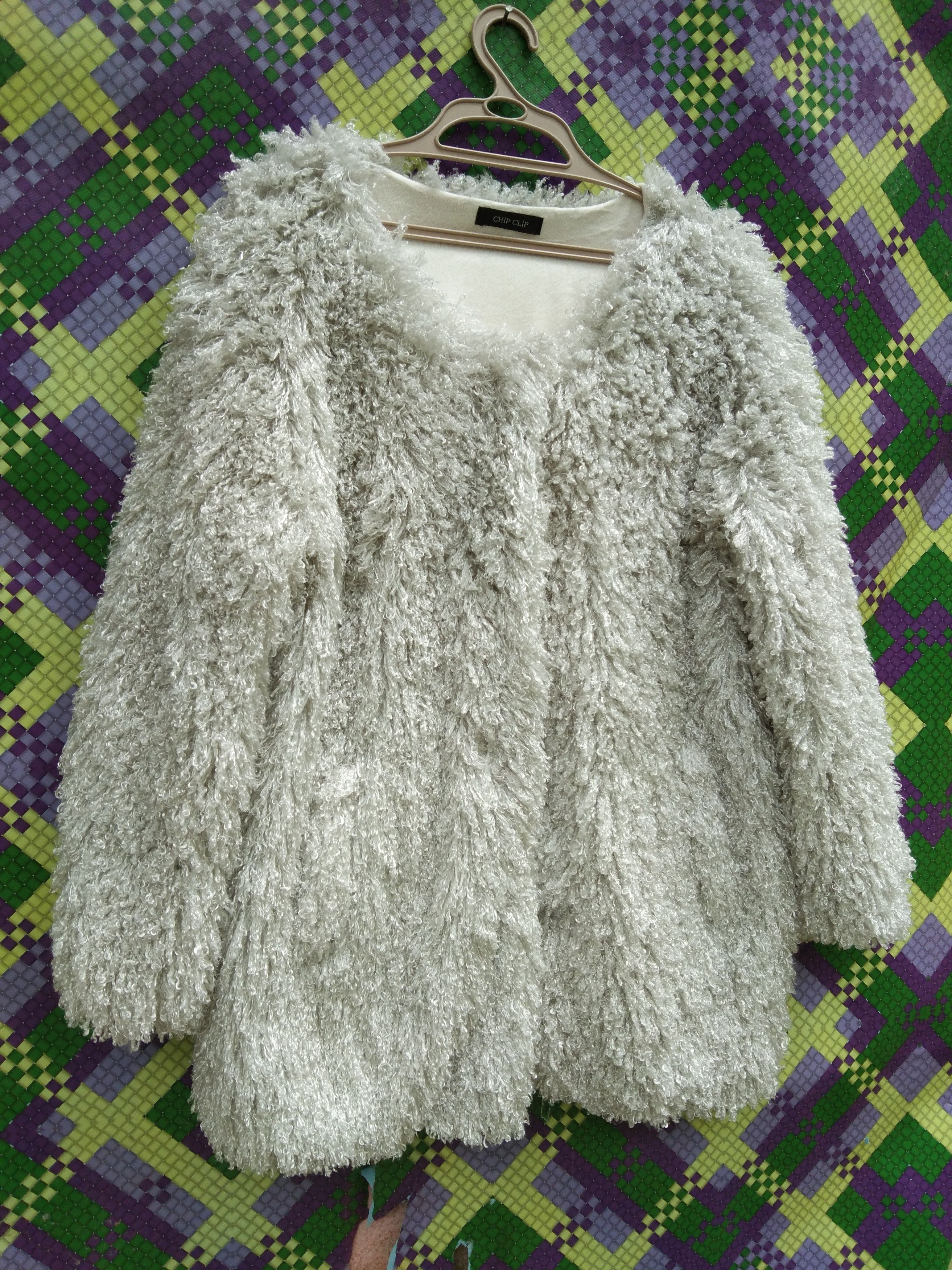 Japanese Brand SOFT & FLUFFY FAUX FUR CARDIGAN BY FLIP CLIP Size L / US 10 / IT 46 - 4 Thumbnail