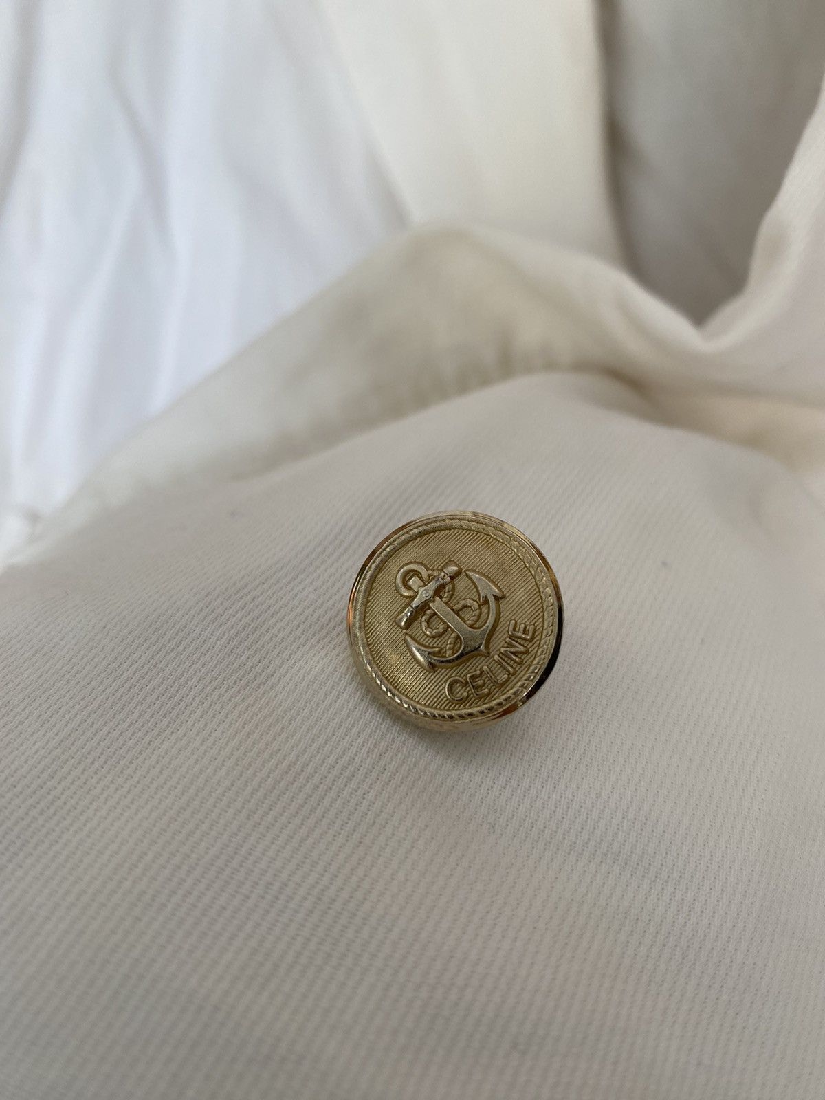 Celine 90s CELINE double collar light cotton button detailing Size US L / EU 52-54 / 3 - 8 Thumbnail