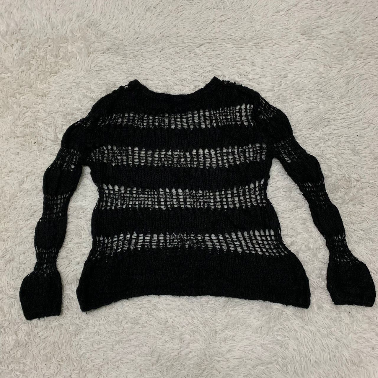 Japanese Brand Emoda Distress Knit Constructed Pullover Size US M / EU 48-50 / 2 - 3 Thumbnail