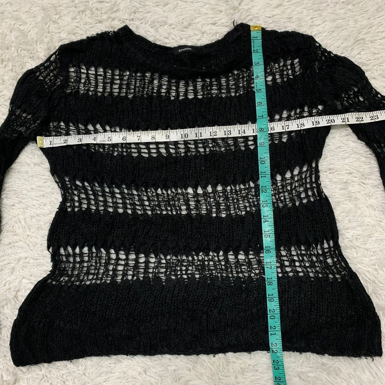 Japanese Brand Emoda Distress Knit Constructed Pullover Size US M / EU 48-50 / 2 - 4 Thumbnail