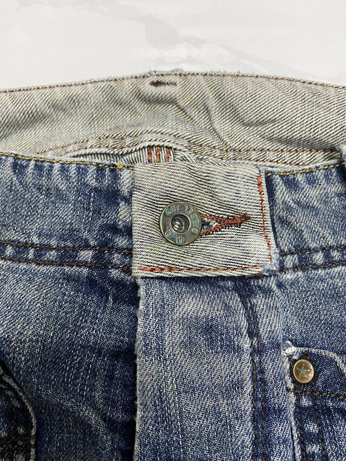 Diesel FLARE🔥DIESEL DISTRESSED THRASHED DENIM SUPER FLARE JEANS Size US 31 - 10 Thumbnail
