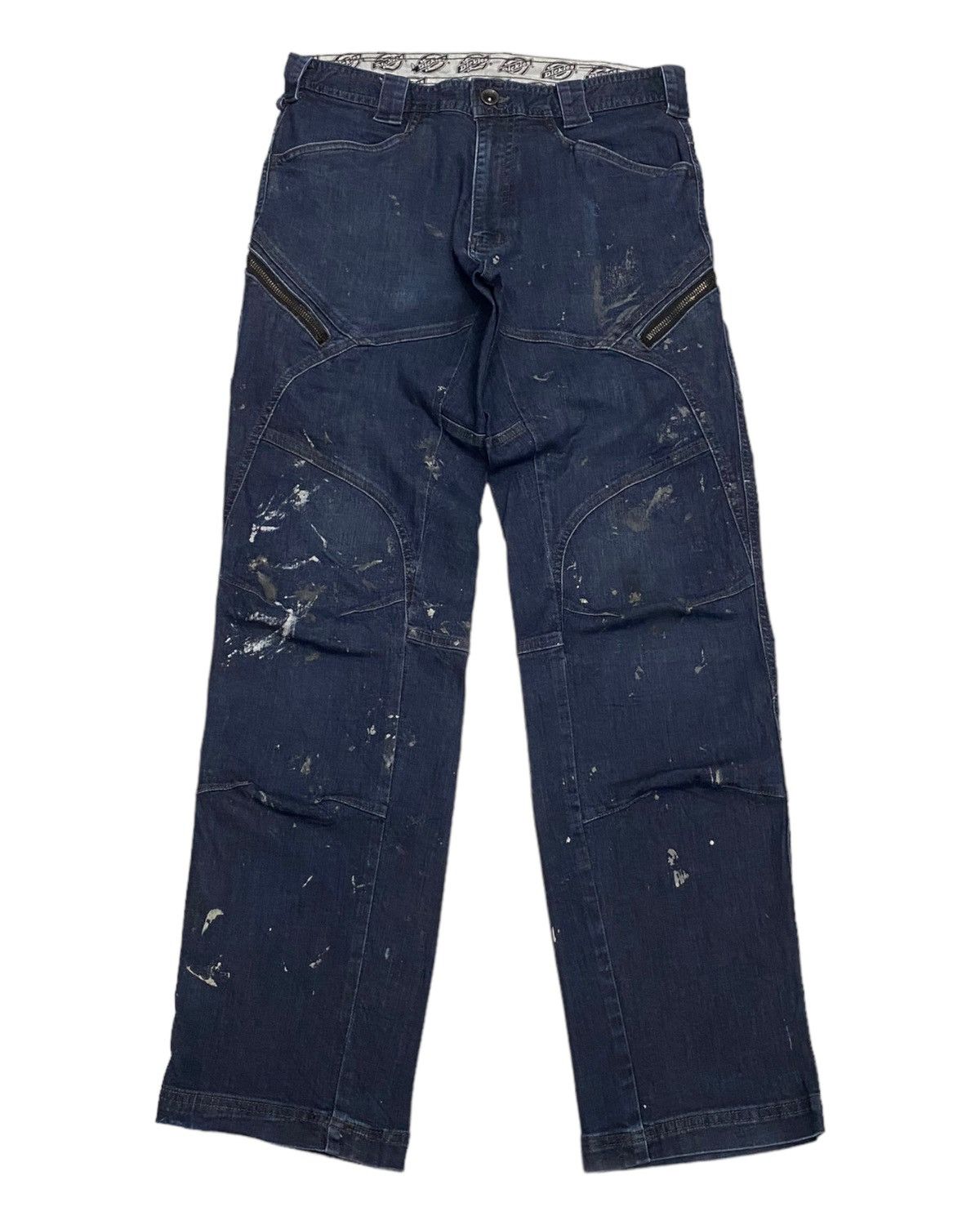 Dickies RARE🔥VINTAGE DICKIES PAINT SPLASH ZIPPER POCKET DENIM JEANS Size US 32 / EU 48 - 1 Thumbnail