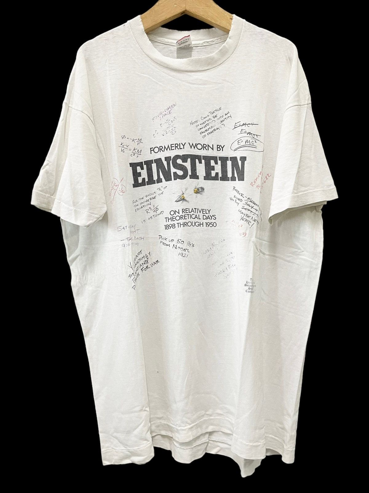 Vintage ALBERT EINSTEIN GENIUS Scientist Tee Shirt Top Last Laugh Fotofolio