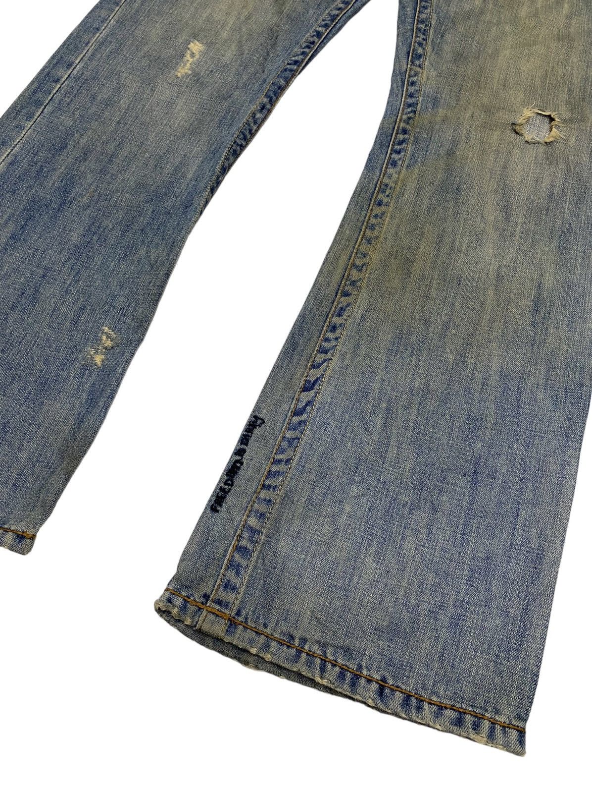 If Six Was Nine 🔥FREEDOM & DIRTY DISTRESSED FLARE DENIM QUIKJEAN Size US 32 / EU 48 - 3 Thumbnail