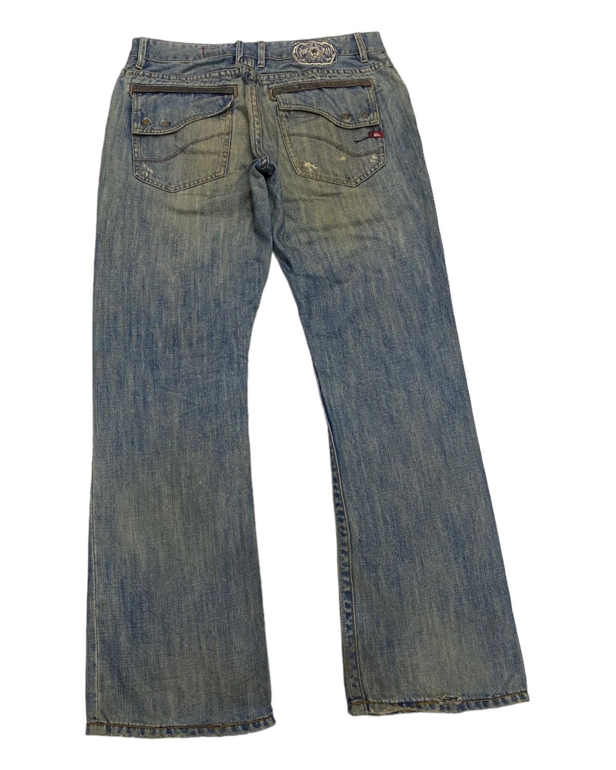 If Six Was Nine 🔥FREEDOM & DIRTY DISTRESSED FLARE DENIM QUIKJEAN Size US 32 / EU 48 - 7 Thumbnail