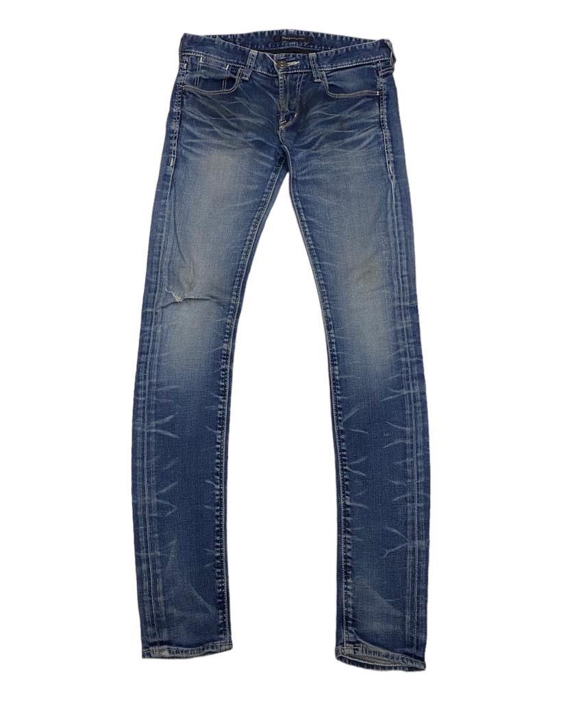 Hysteric Glamour × If Six Was Nine × Vanquish BLACK BY VANQUISH DISTRESSED SKINNY DENIM JEANS WOMEN Size 30" / US 8 / IT 44 - 1 Thumbnail