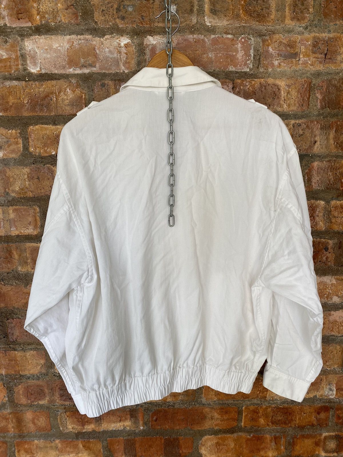 Celine 90s CELINE double collar light cotton button detailing Size US L / EU 52-54 / 3 - 11 Thumbnail