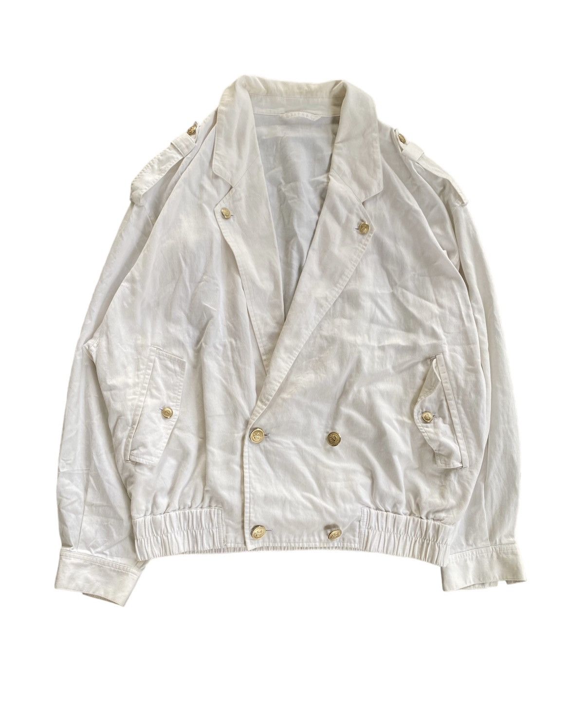 Celine 90s CELINE double collar light cotton button detailing Size US L / EU 52-54 / 3 - 1 Thumbnail