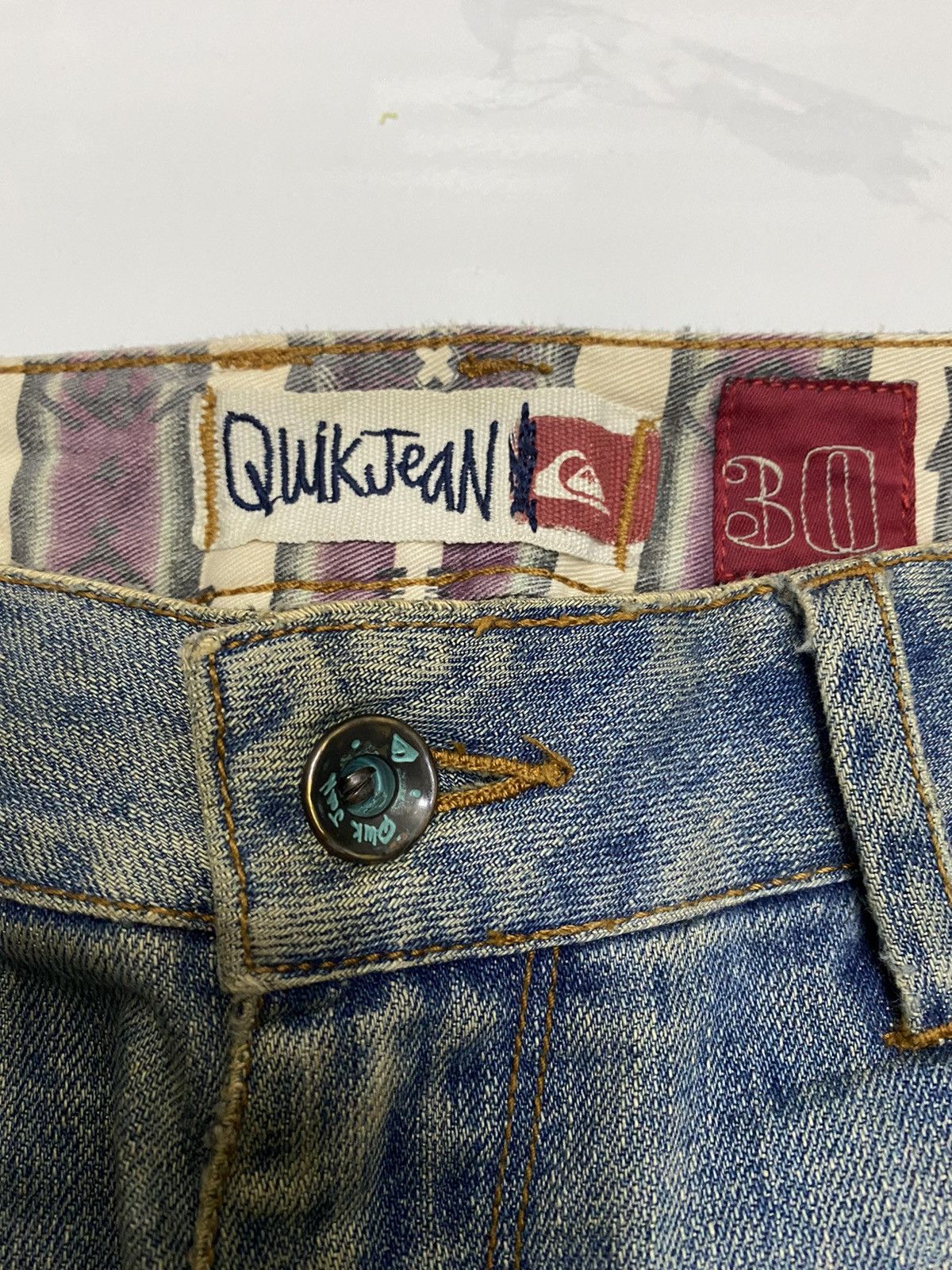 If Six Was Nine 🔥FREEDOM & DIRTY DISTRESSED FLARE DENIM QUIKJEAN Size US 32 / EU 48 - 14 Thumbnail
