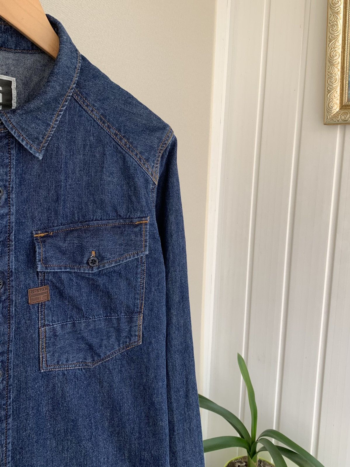 G-Star G-STAR RAW Denim Long Sleeve Shirt Mens Size M Size US L / EU 52-54 / 3 - 3 Thumbnail