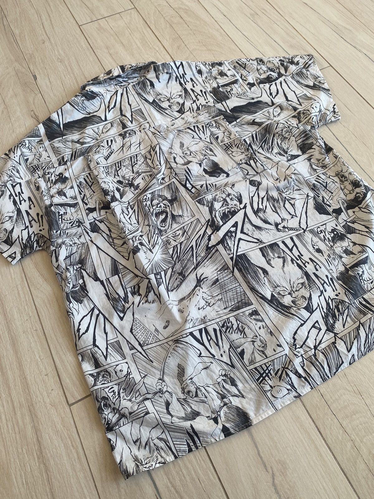 Alexander McQueen Sample! Alexander Mcqueen Anime All Over Printed Shirt Size US M / EU 48-50 / 2 - 9 Thumbnail
