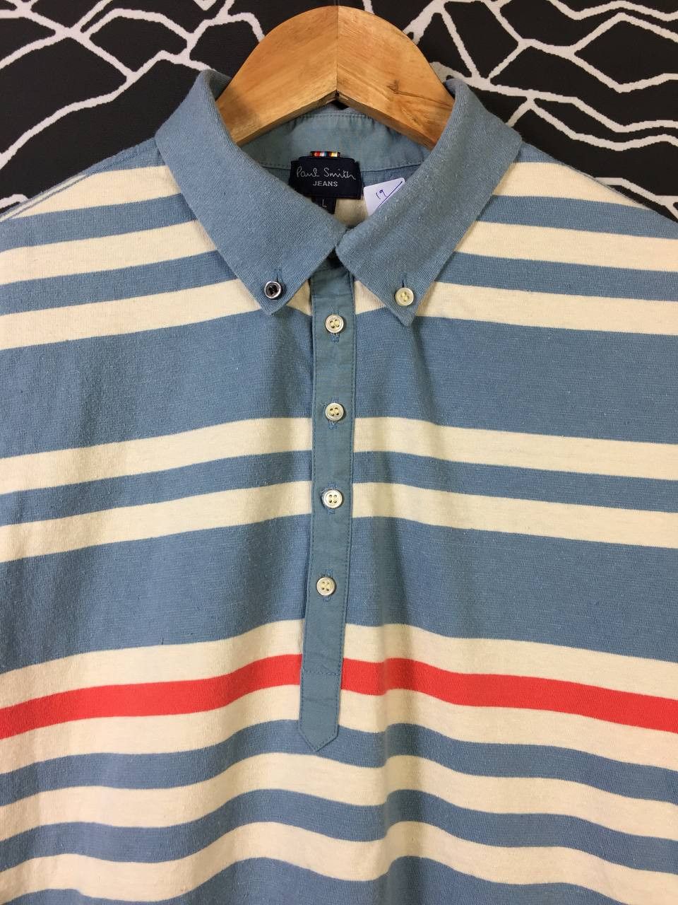 Paul Smith Paul smith Jeans Button Down Striped Polo Tee Size US L / EU 52-54 / 3 - 3 Thumbnail