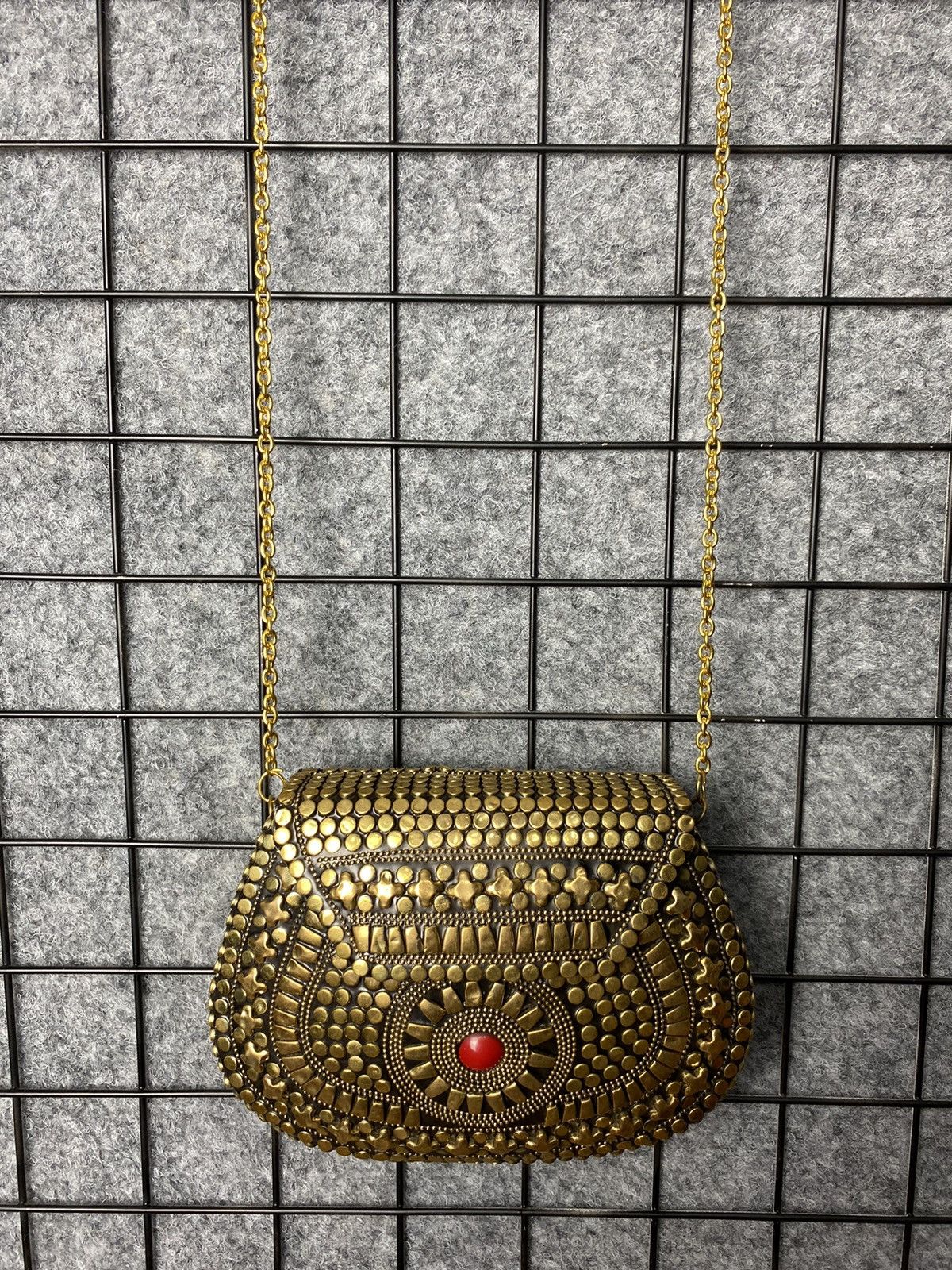 Vintage Vintage 80s 90s Metallic Studded Crossbody Mini Bag Size OS Size ONE SIZE - 2 Thumbnail