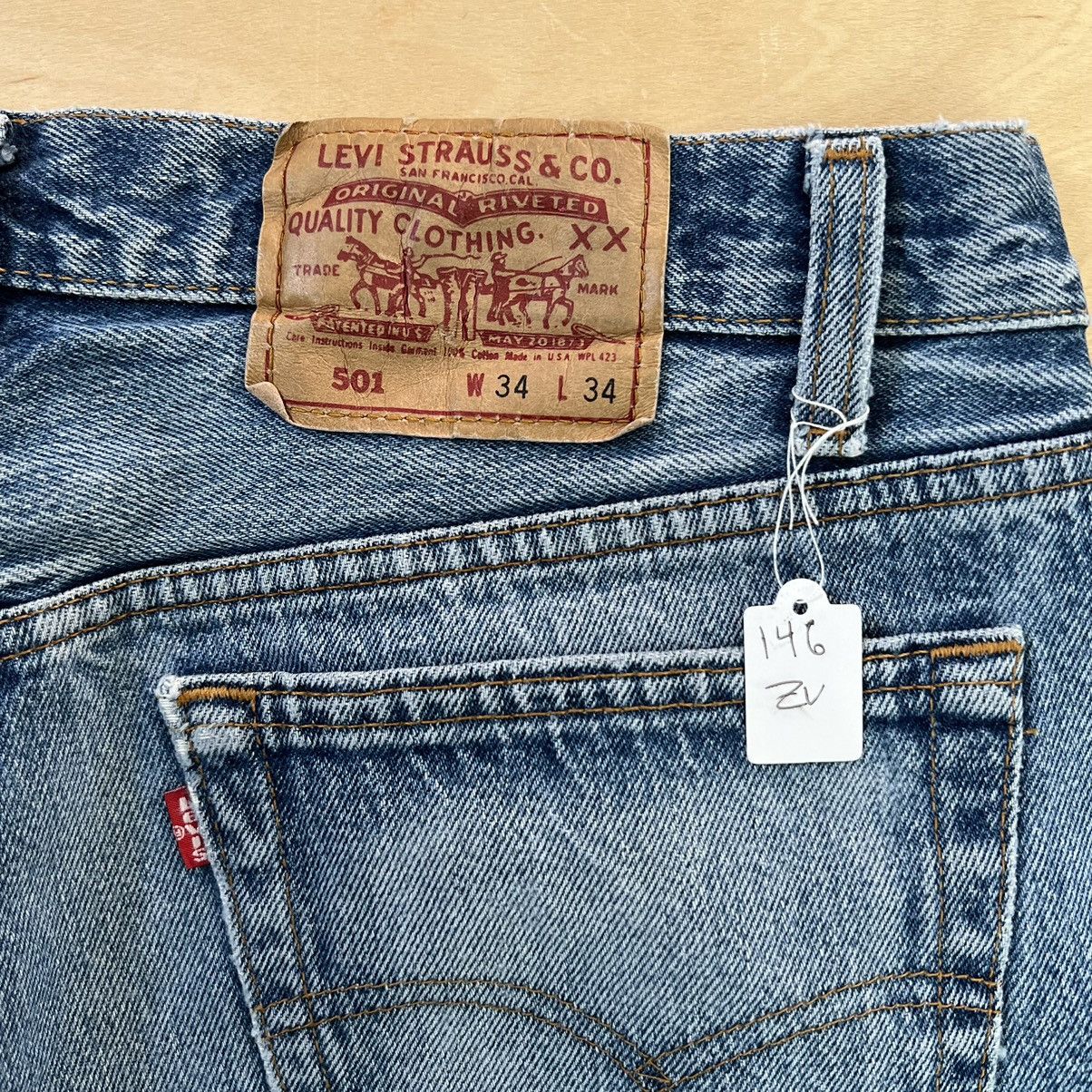 Vintage Levis 501 Jeans 33x33 Blue 80s Denim Made in USA 