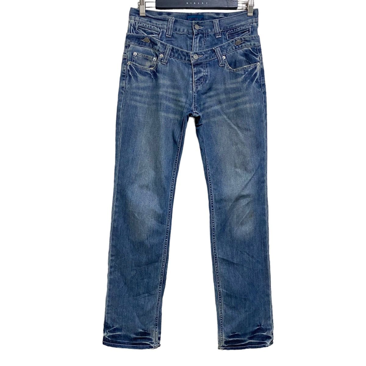 Japanese Brand 2in1 Rageblue Denim Double Waist Jeans Size US 30 / EU 46 - 1 Thumbnail
