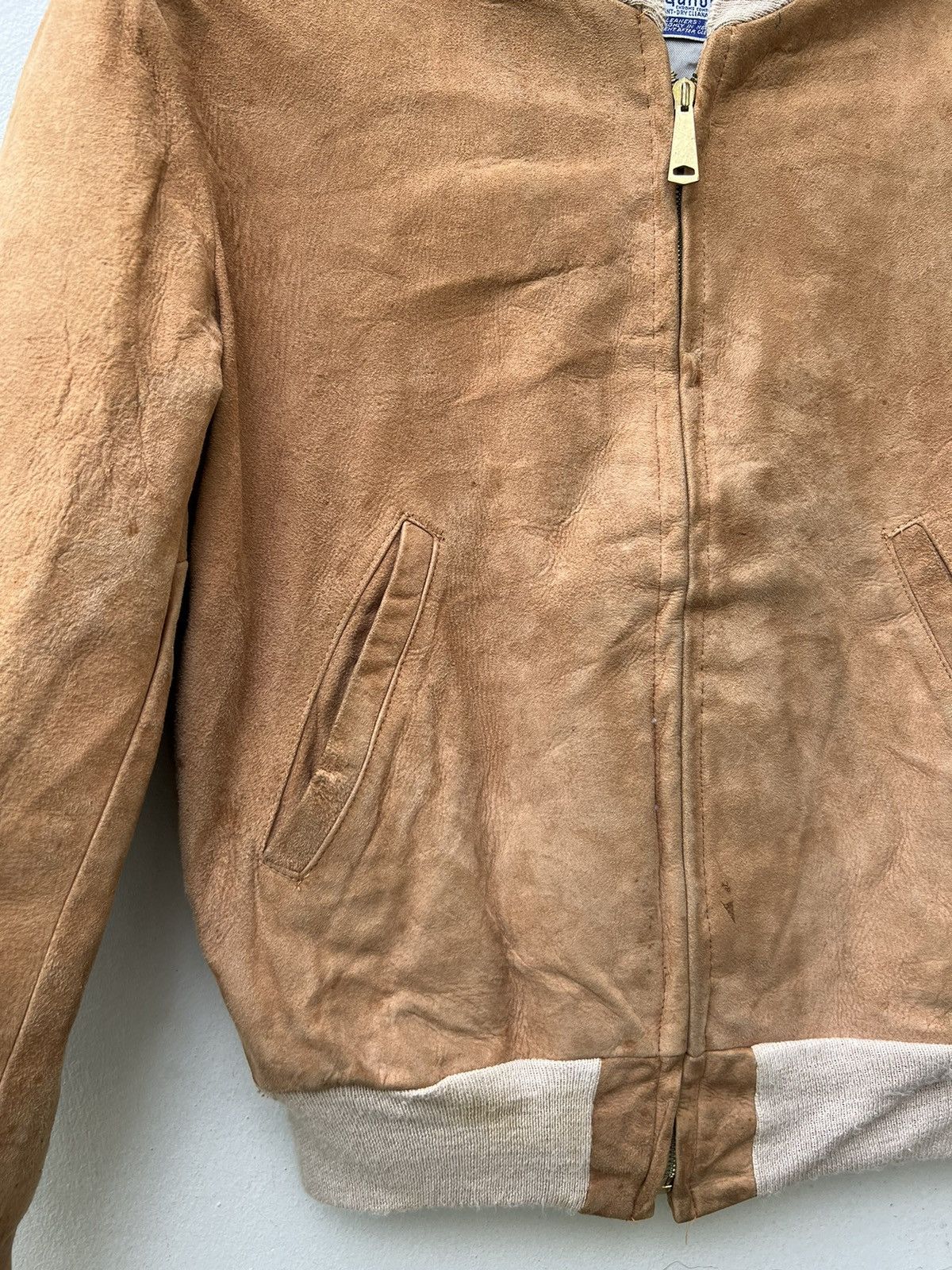Leather 50s 60s Sierra Silton Dirty Patina Suede Leather Jacket Size US S / EU 44-46 / 1 - 9 Thumbnail