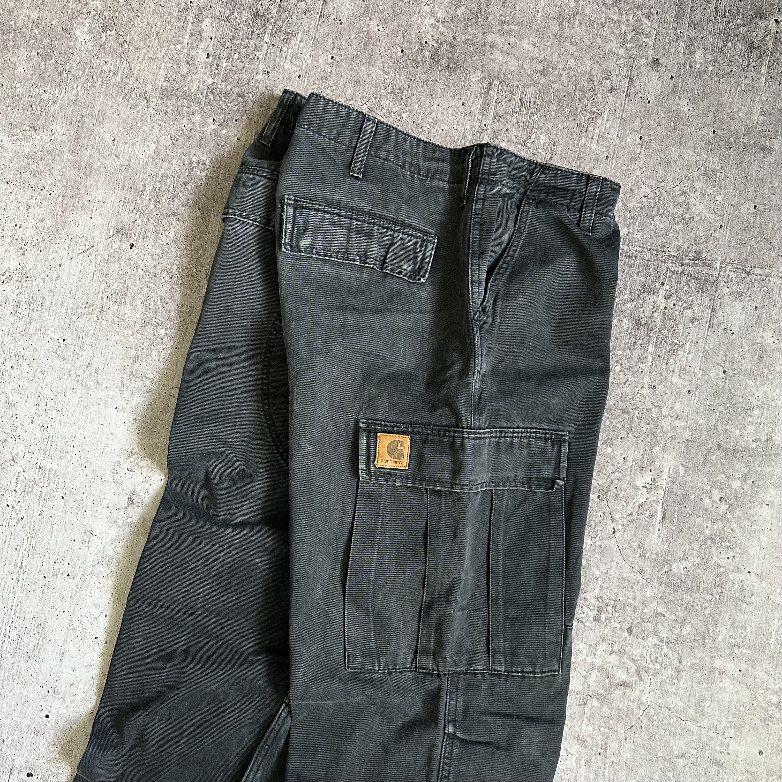 Carhartt VINTAGE CARHARTT CARGO REGULAR DENIM PANTS LEATHER LOGO Size US 34 / EU 50 - 2 Thumbnail