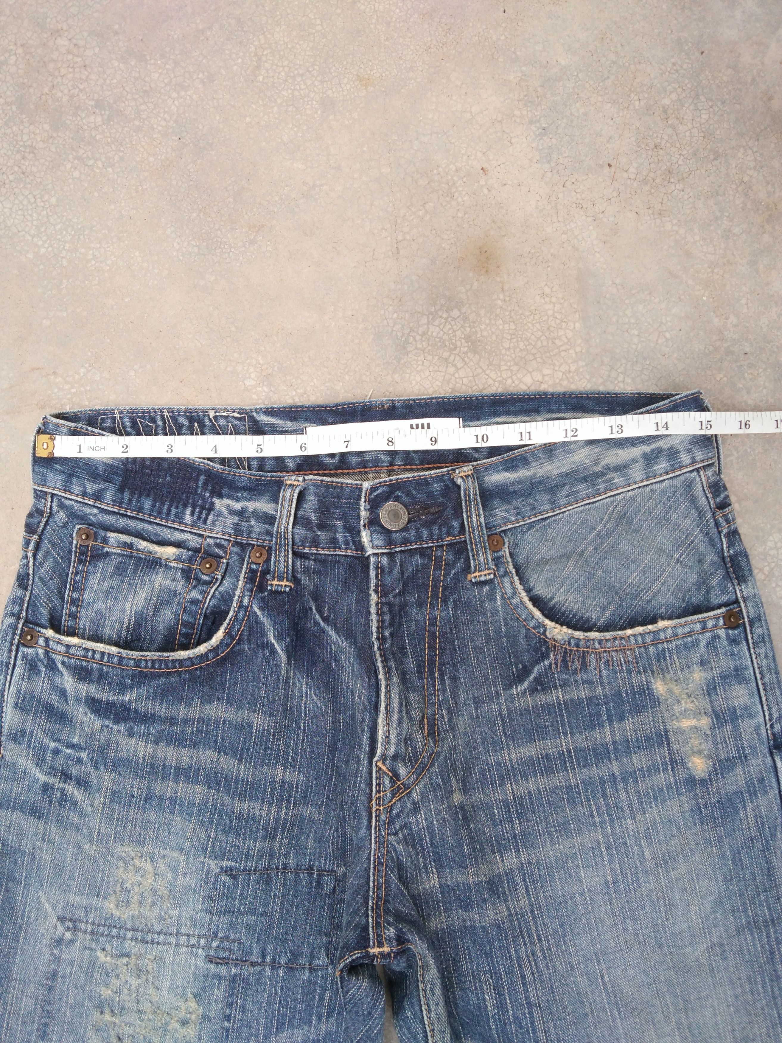 Japanese Brand Vintage Distressed Edwin Blue Washed Flared Jeans 30x32 Size US 30 / EU 46 - 5 Thumbnail