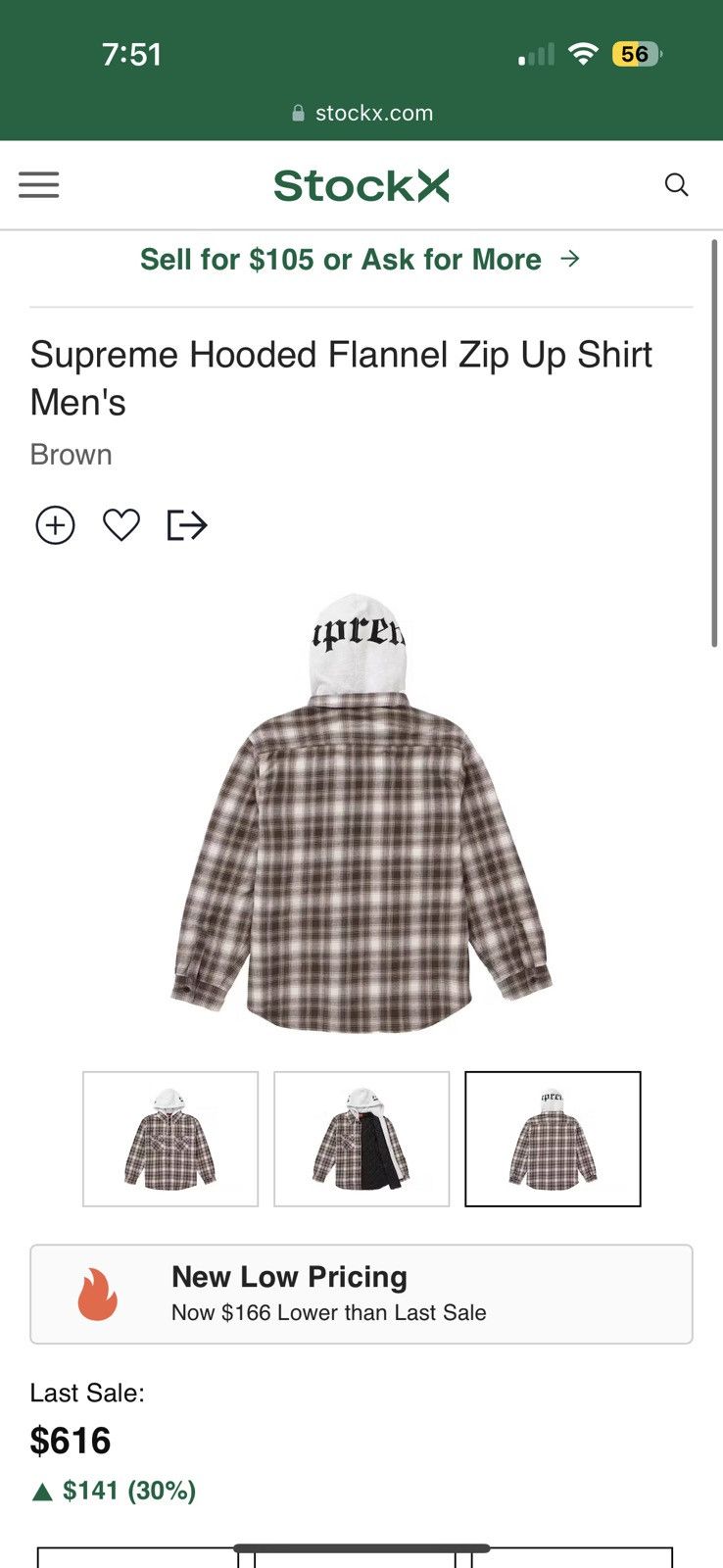 Supreme Supreme Hooded Flannel Zip Up Shirt Men's Size US L / EU 52-54 / 3 - 6 Thumbnail