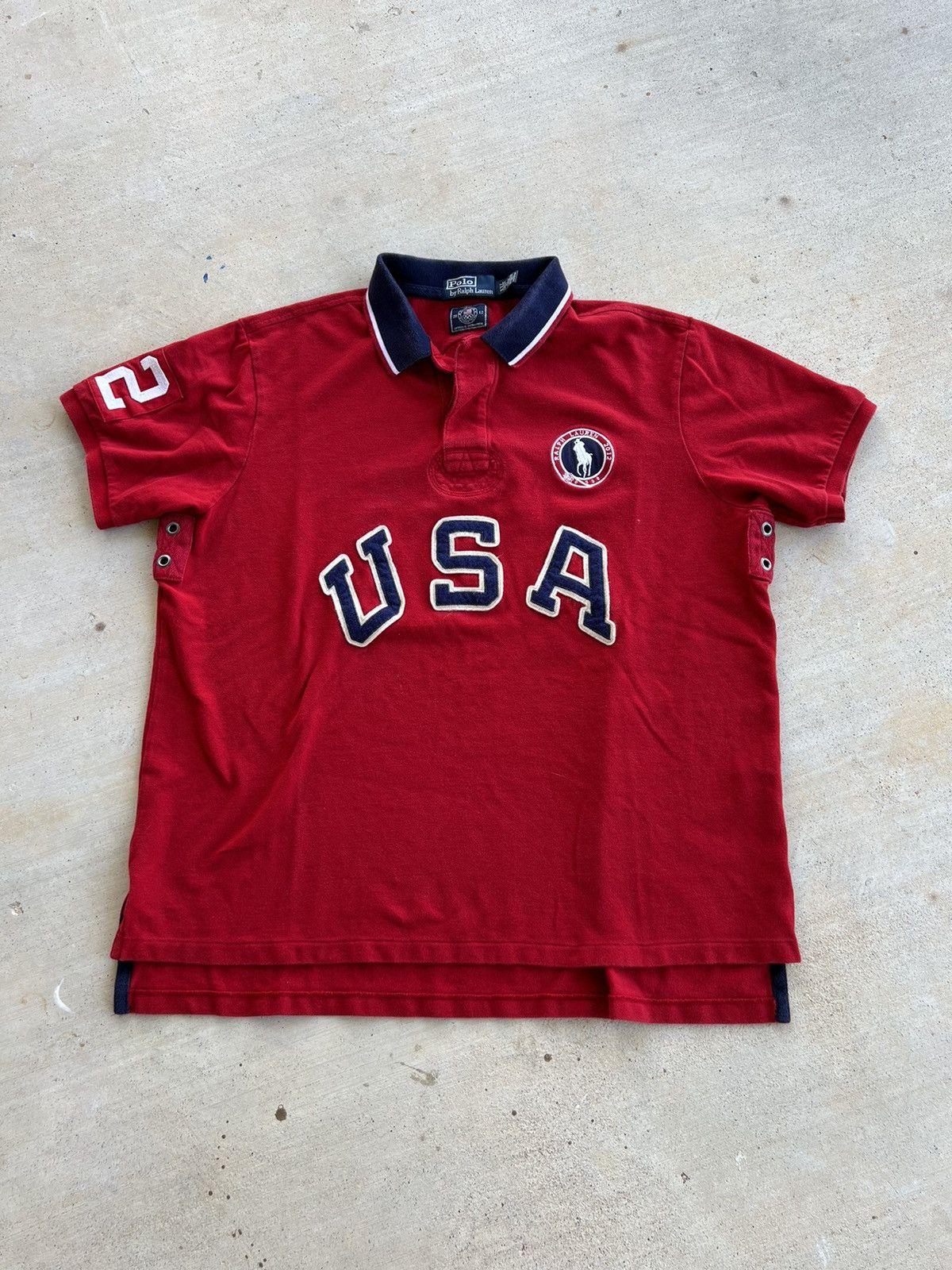 Vintage Polo Ralph Lauren USA Polo Shirt Size XXL