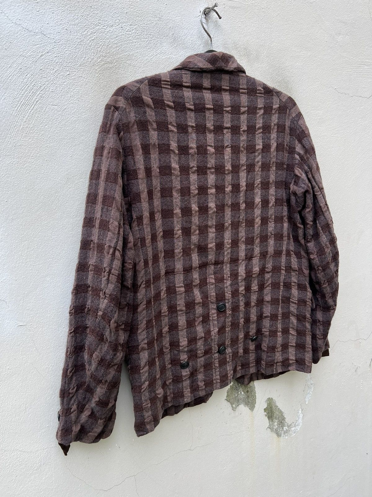 PPFM Vintage PPFM Seersucker Checks Wool Tactical Coat Jacket Size US M / EU 48-50 / 2 - 13 Thumbnail
