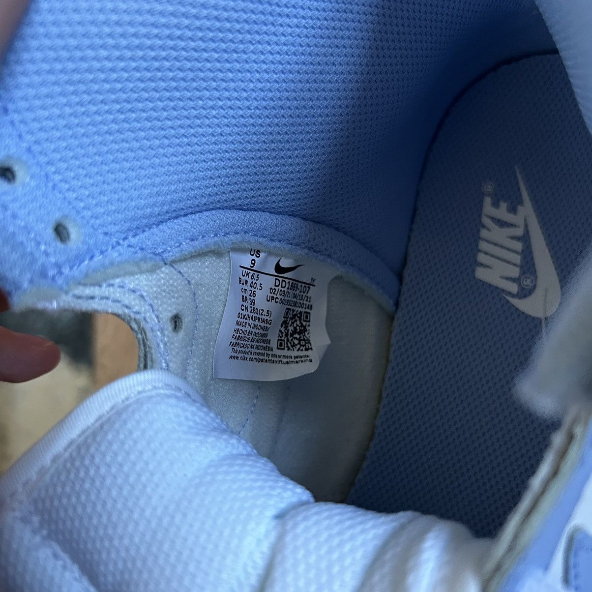 Nike × Vintage NiKE DUNK Hi ALUMiNUM PALE SKY ViNTAGE BLUE DD1869-107 Size US 9 / IT 39 - 8 Thumbnail