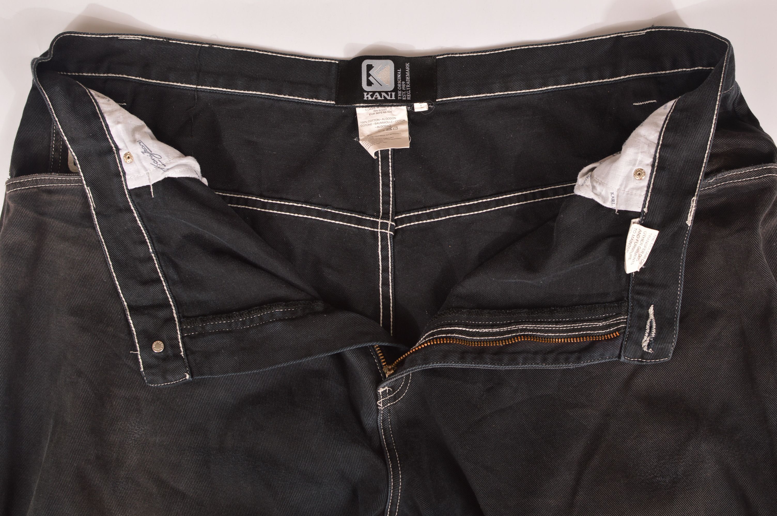 Karl Kani × Vintage Karl Kani Vintage Black Faded Wide Hip Hop Jeans Size US 42 / EU 58 - 4 Thumbnail