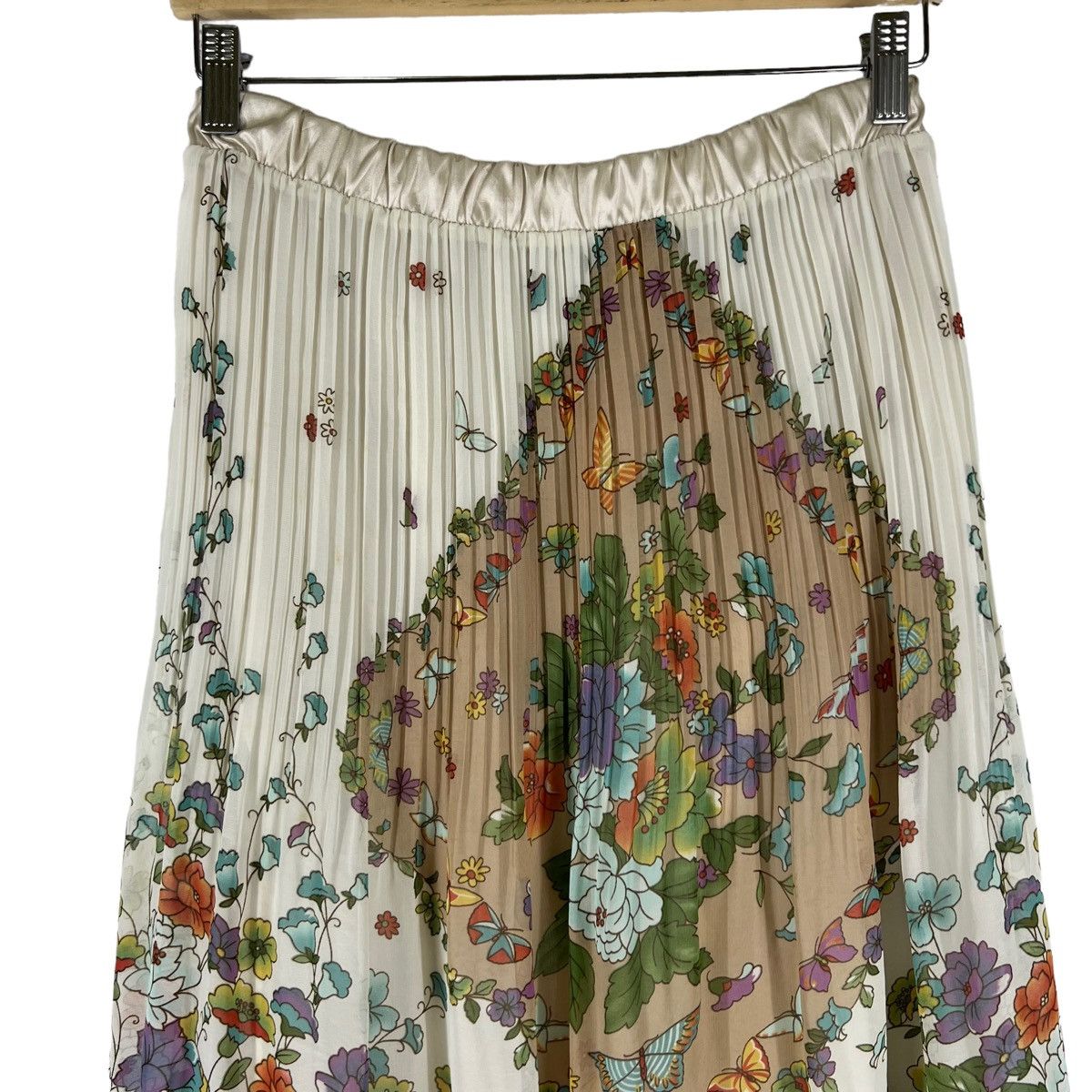 Japanese Brand PLEATED SKIRT OVERPRINT DESIGN INSPIRED ISSEY MIYAKE Size 28" / US 6 / IT 42 - 6 Thumbnail