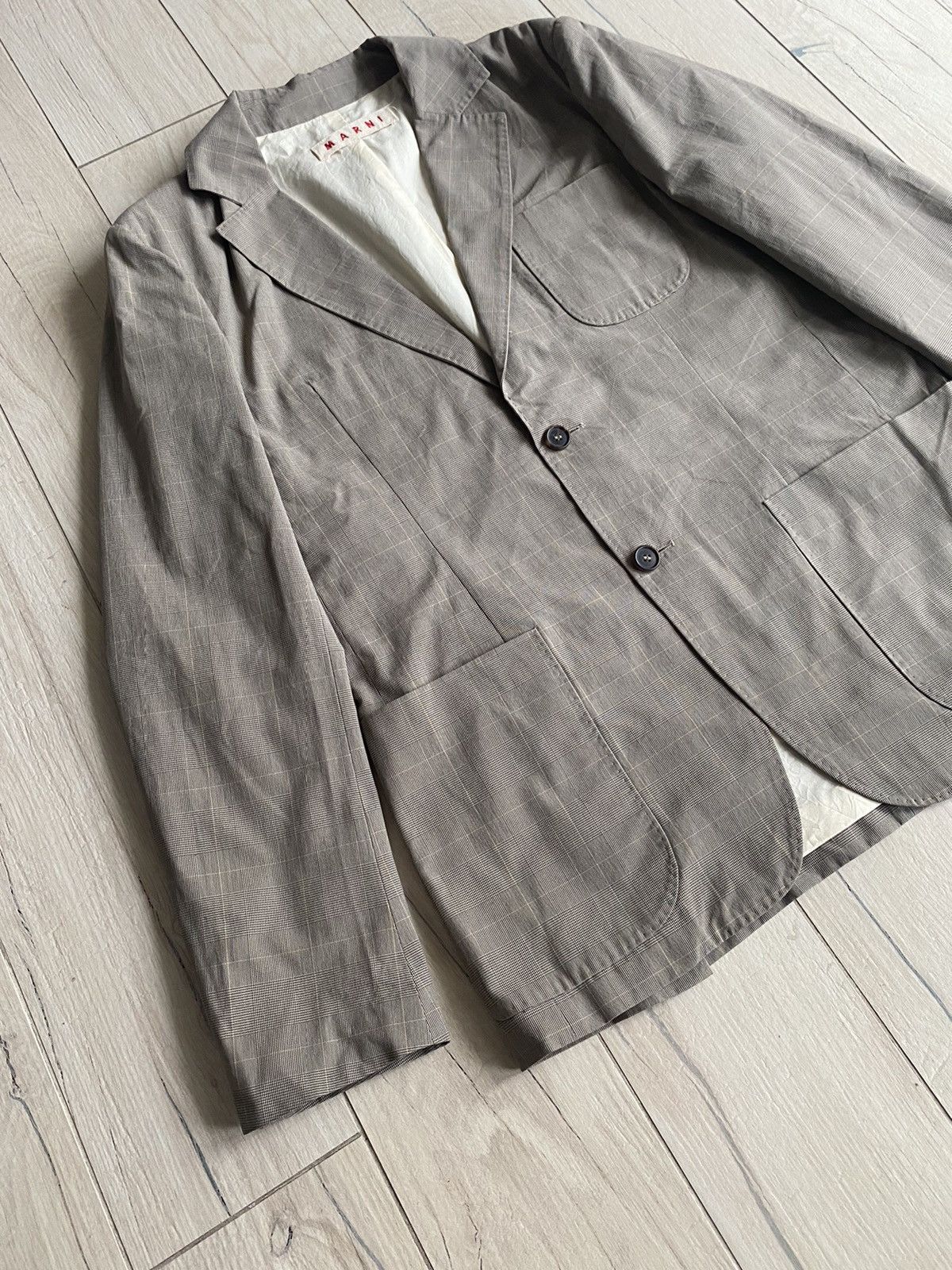 Marni Marni Checkered Tri-Pocket Evening Blazer Size 38R - 5 Thumbnail