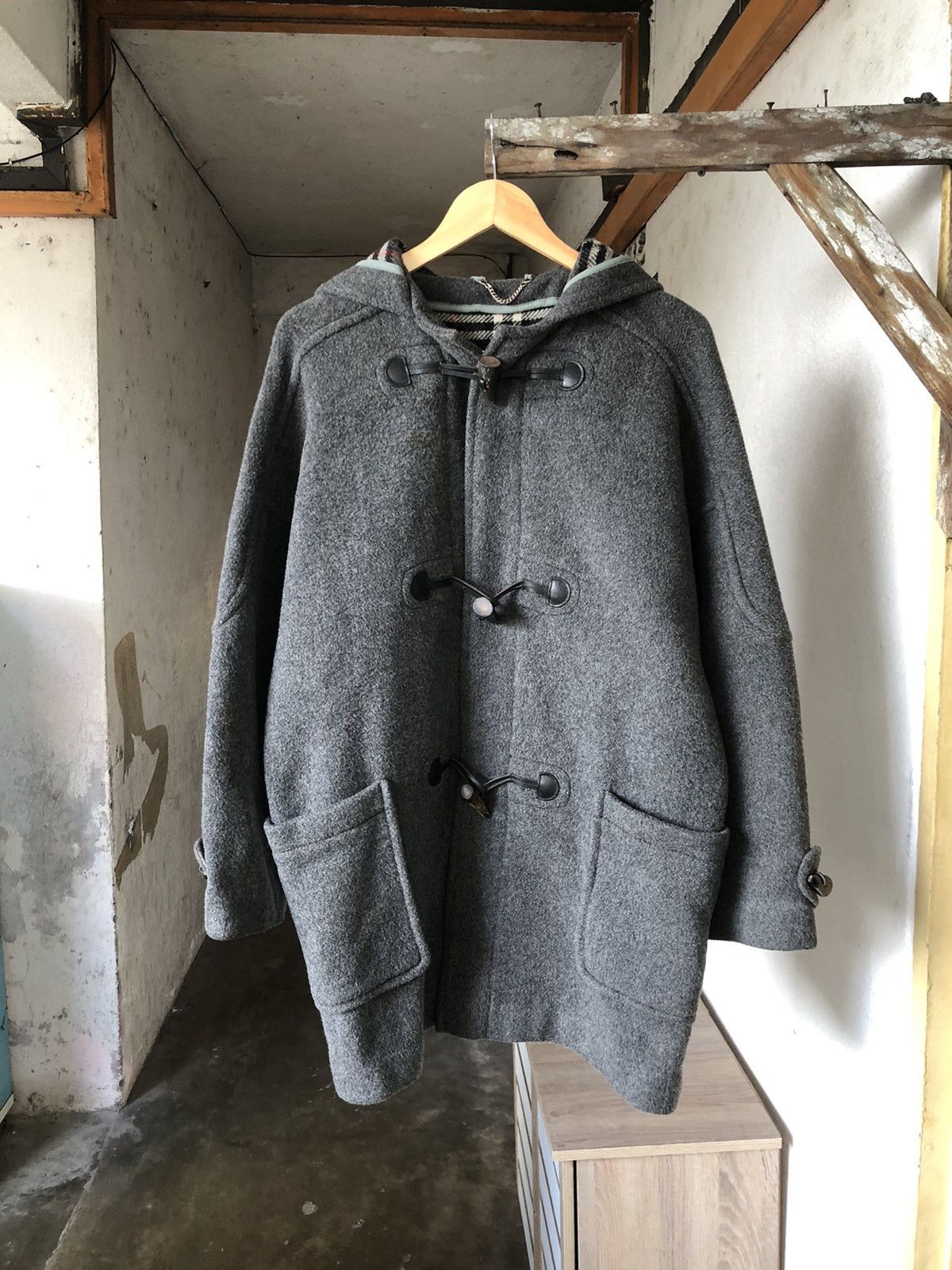 Burberry Vintage Burberry Speciality Nova Check Duffle Coat Size US M / EU 48-50 / 2 - 16 Thumbnail