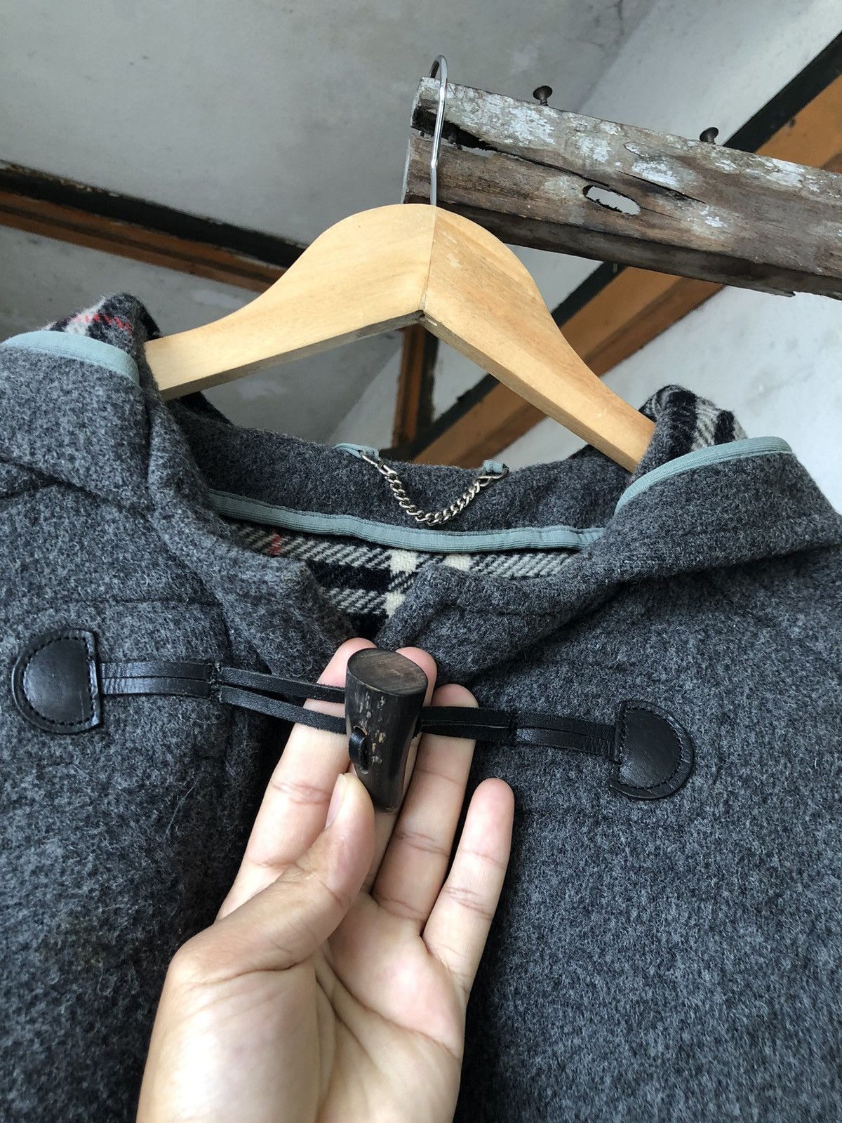 Burberry Vintage Burberry Speciality Nova Check Duffle Coat Size US M / EU 48-50 / 2 - 17 Thumbnail