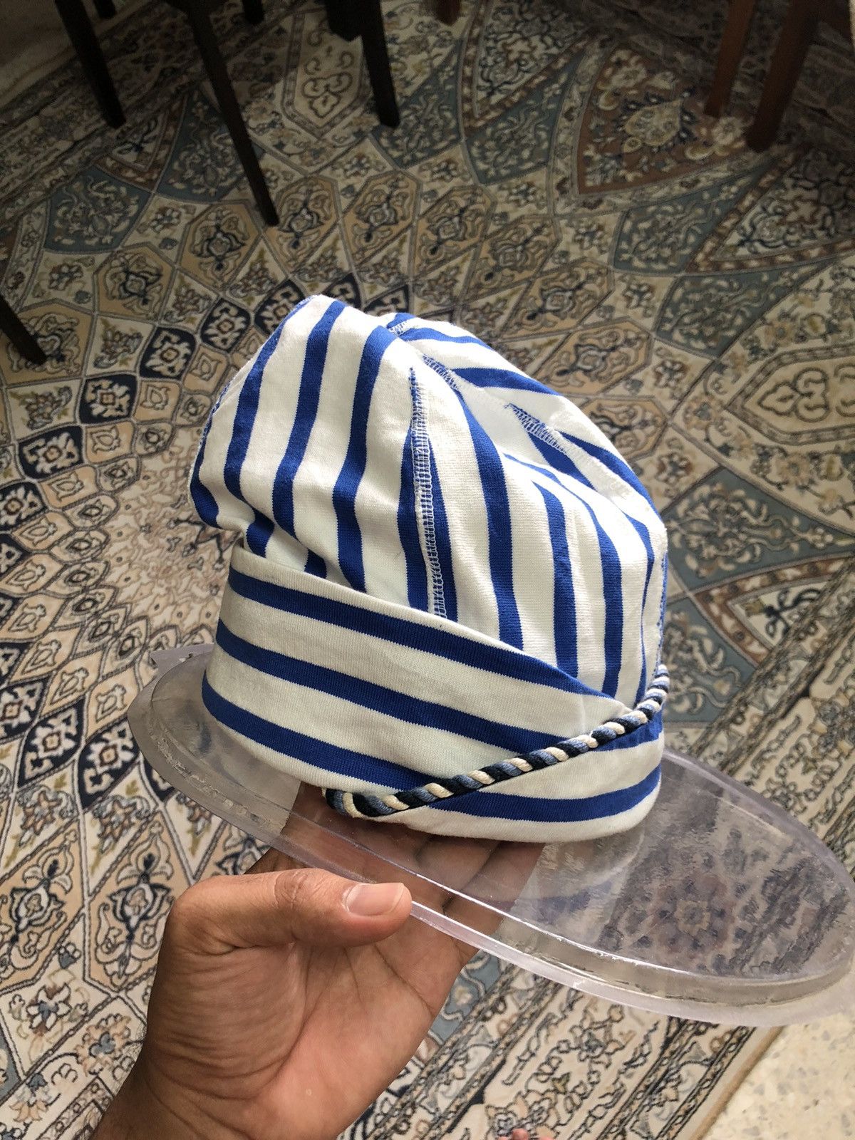 Kapital Vintage Kapital Stripe Blue Beanie Hat Size ONE SIZE - 4 Thumbnail