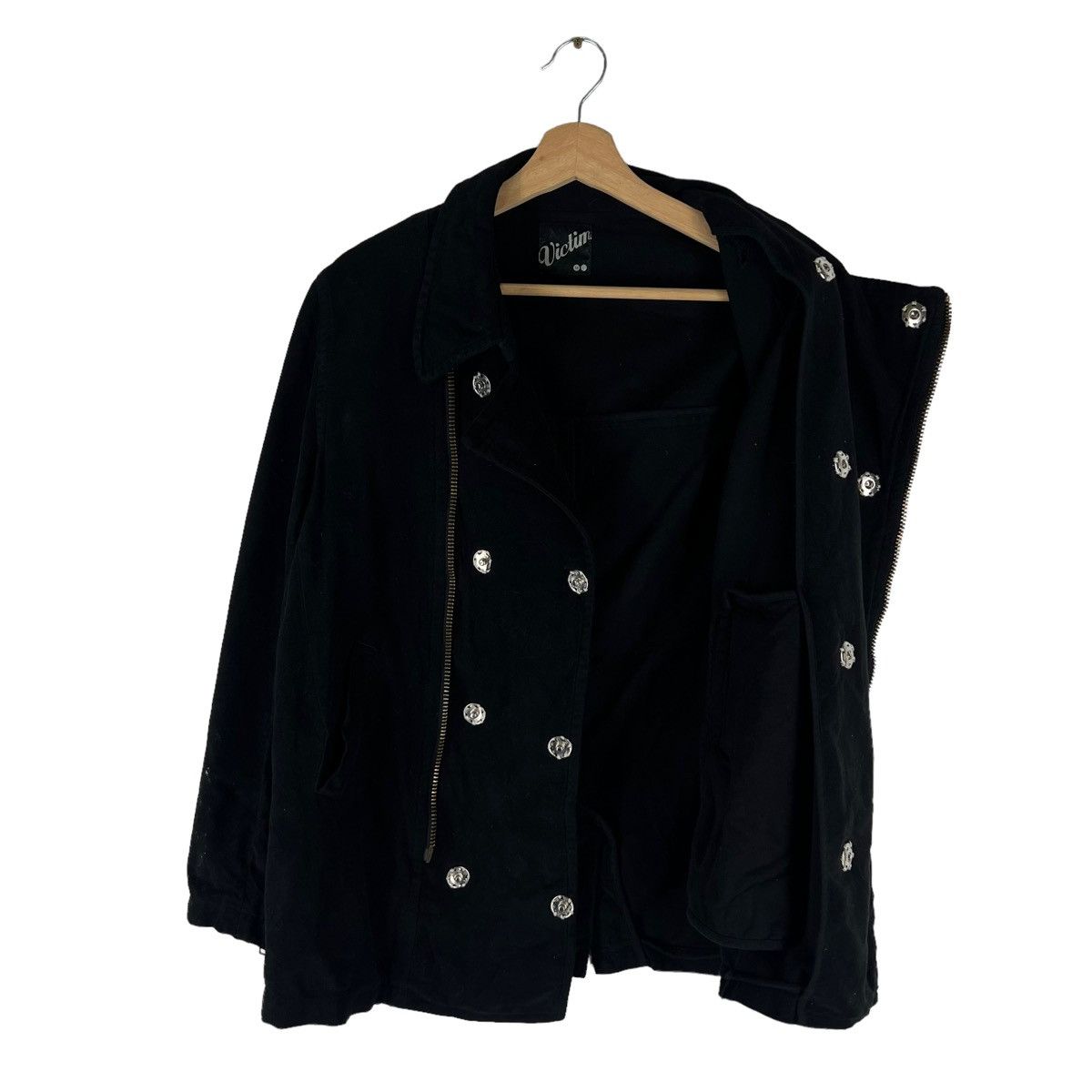 Japanese Brand DOUBLE BREAST BONDAGE PUNK DESIGN JACKET VICTIM JAPAN MADE Size US M / EU 48-50 / 2 - 9 Thumbnail