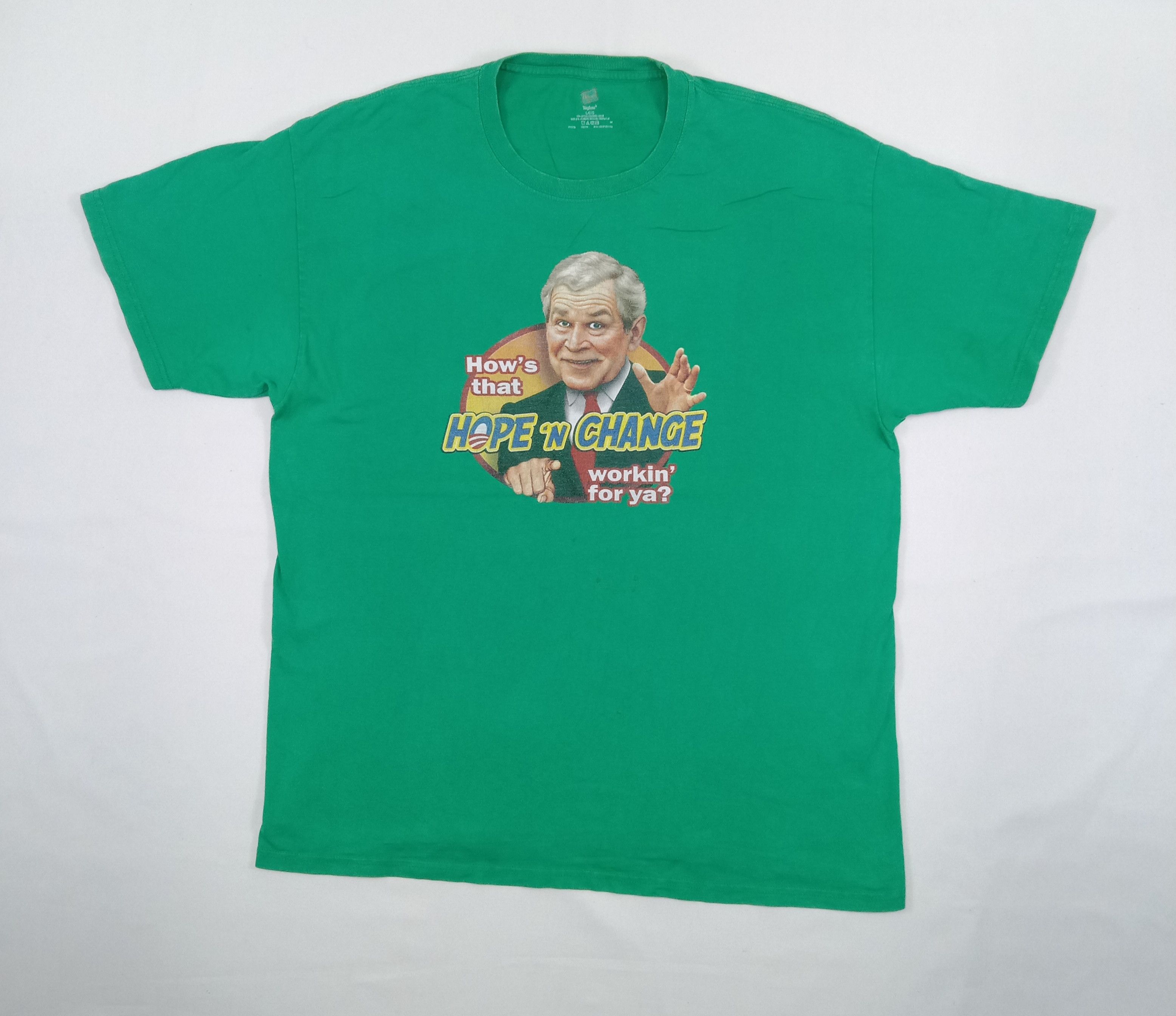 President's Vintage Hanes Bush Campaign T Shirt Size US L / EU 52-54 / 3 - 1 Thumbnail