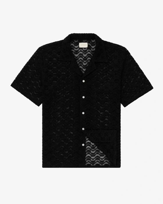 image of Aime Leon Dore Rico Shirt Short Sleeve Jet Black Size S, Men's