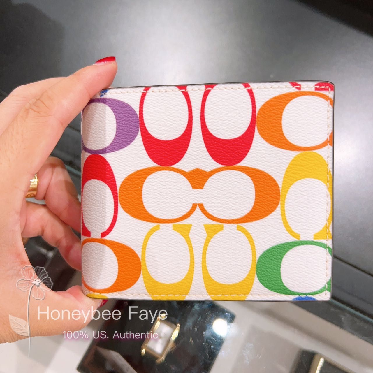 MEN's 3 In 1 Wallet In Rainbow Signature Canvas