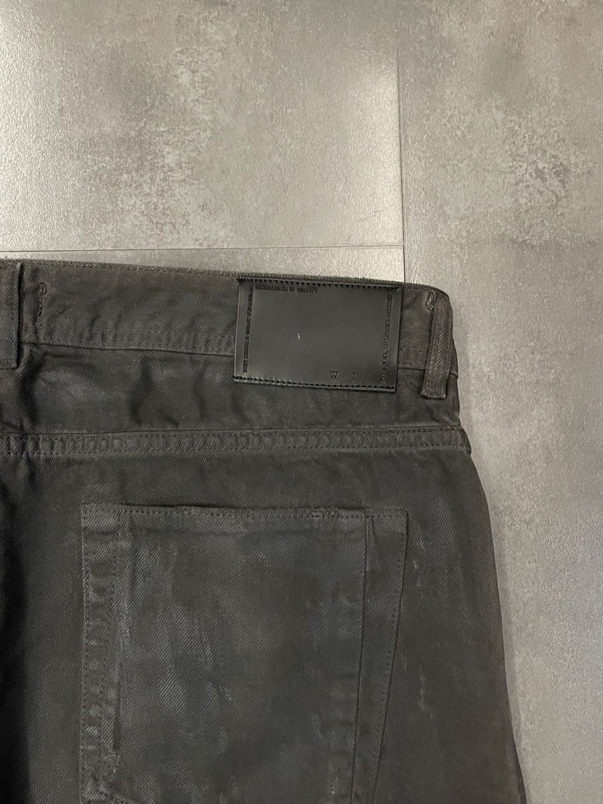 Diesel !DS! Diesel Black Gold Waxed Distressed Dark Grey Denim Size US 32 / EU 48 - 16 Thumbnail
